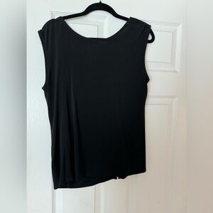 BCBG Black Top with low tie back